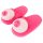 Zapatillas de peluche rosa con forma de pecho