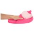 Zapatillas de peluche rosa con forma de pecho