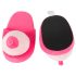 Pantuflas de peluche rosa - forma de seno