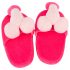 Pantuflas de peluche rosas con forma de pene