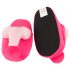 Pantuflas de peluche rosas con forma de pene