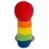 Pene de peluche - 30 cm (arcoíris)