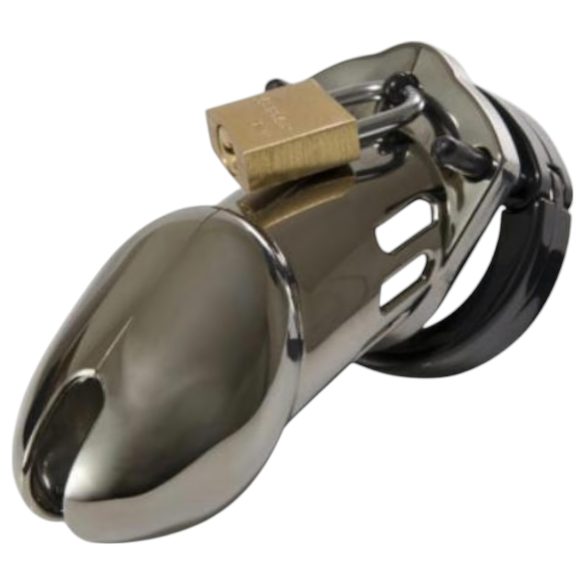 CB-6000 - Jaula de Lujo para Pene con Candado (Cromo)