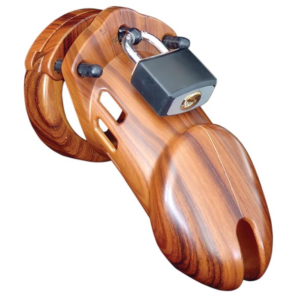CB-6000 - Jaula de Lujo para el Pene con Candado (madera)