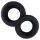 Pulselock Taur - doble anillo para pene y testículos (negro) - 20 mm