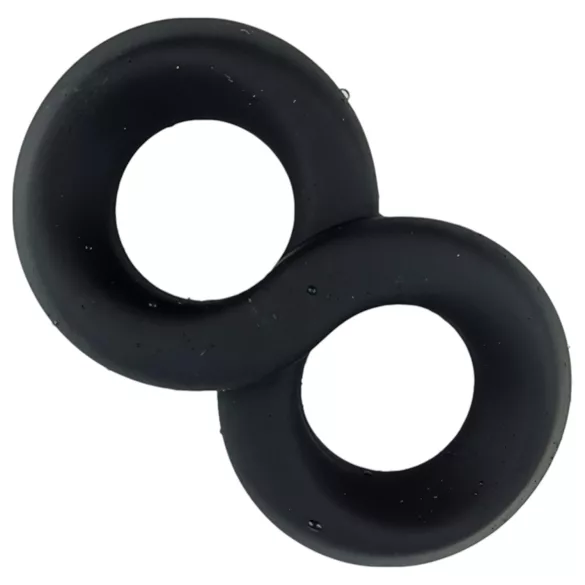 Pulselock Taur - doble anillo para pene y testículos (negro) - 20 mm