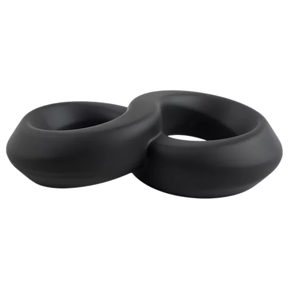 Pulselock Taur - doble anillo para pene y testículos (negro) - 20 mm