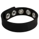 Pulselock Forge - anillo para el pene de silicona ajustable con broches (negro) - 228 mm