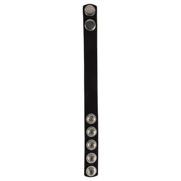 Pulselock Forge - anillo para el pene de silicona ajustable con broches (negro) - 228 mm