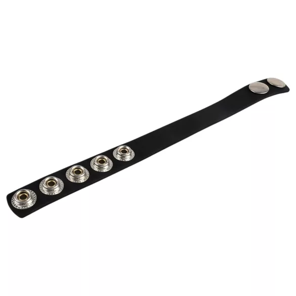 Pulselock Forge - anillo para el pene de silicona ajustable con broches (negro) - 228 mm