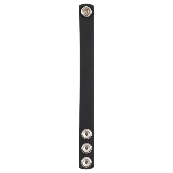 Pulselock Forge - anillo para el pene de silicona ajustable con broche (negro) - 200 mm