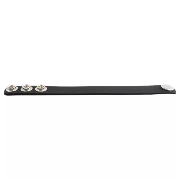 Pulselock Forge - anillo para el pene de silicona ajustable con broche (negro) - 200 mm