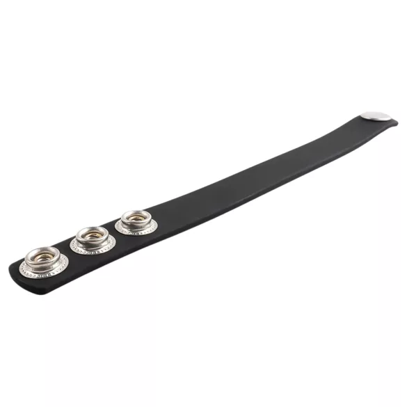 Pulselock Forge - anillo para el pene de silicona ajustable con broche (negro) - 200 mm