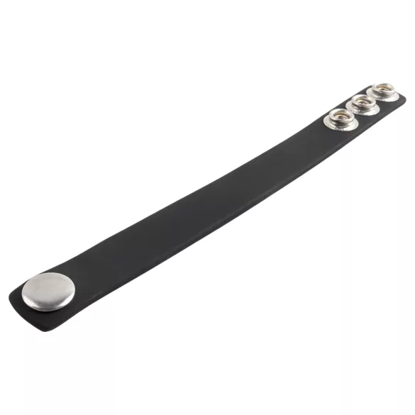 Pulselock Forge - anillo para el pene de silicona ajustable con broche (negro) - 200 mm
