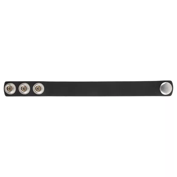Pulselock Forge - anillo para el pene de silicona ajustable con broche (negro) - 200 mm