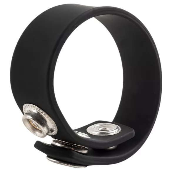 Pulselock Forge - anillo para el pene de silicona ajustable con broche (negro) - 200 mm