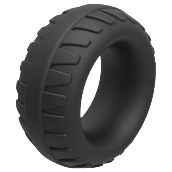 Pulselock Oak - anillo para el pene de silicona extragrueso (negro) - 40 mm