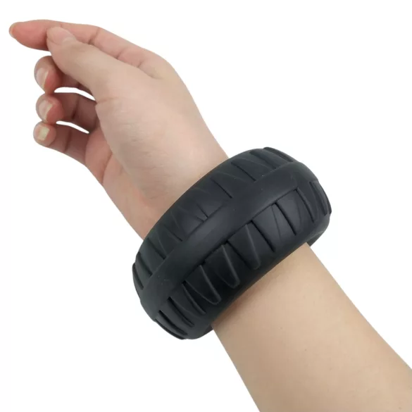 Pulselock Oak - anillo para el pene de silicona extragrueso (negro) - 40 mm