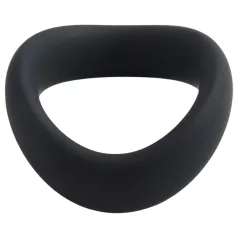   Pulselock Cocktura - anillo de silicona retorcido para el pene y los testículos (negro) - 45 mm
