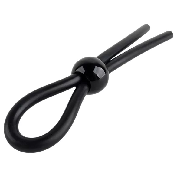 Pulselock Forge - anillo para el pene tipo lazo ajustable de silicona (negro)