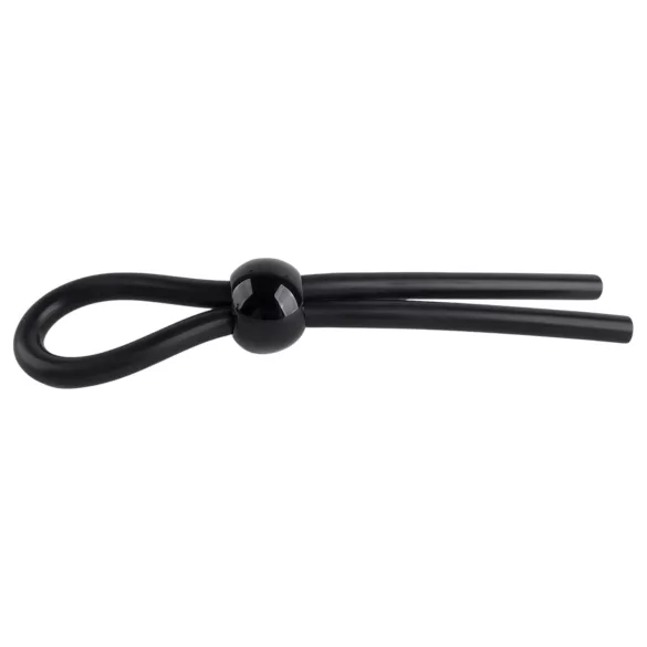 Pulselock Forge - anillo para el pene tipo lazo ajustable de silicona (negro)