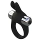 Pulselock Vantr - anillo vibrador para el pene con conejito (negro) - 30 mm