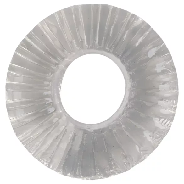 Pulselock Cocktura - anillo para el pene de TPE acanalado (transparente) - 19 mm