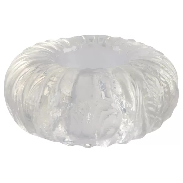 Pulselock Cocktura - anillo para el pene de TPE acanalado (transparente) - 19 mm