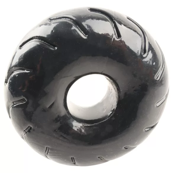 Pulselock Forge - anillo para el pene de TPE con diseño de rueda (negro) - 19 mm