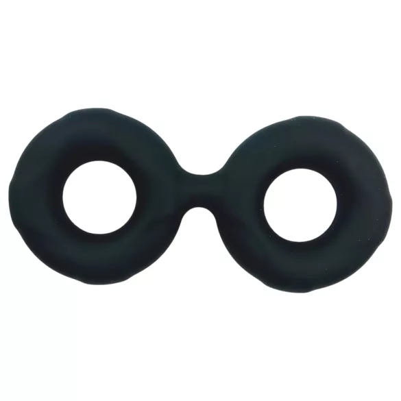 Pulselock Taur - anillo doble para pene y testículos (negro) - 25 mm