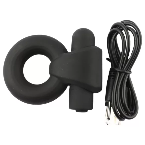 Pulselock Vantr - anillo vibrador recargable para pene y testículos (negro) - 25 mm