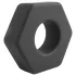 Pulselock Forge - anillo para el pene de silicona con forma de tuerca (negro) - 22 mm