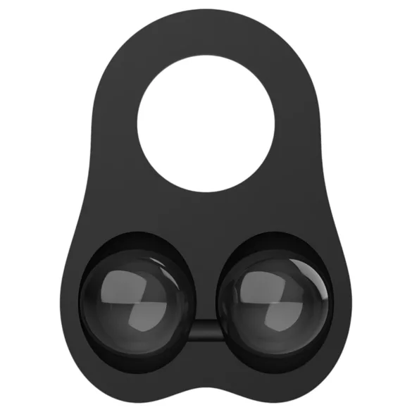 Pulselock Taur - anillo peneano de silicona con bolas lastradas (negro)