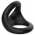 Pulselock Taur - anillo contorneado para pene y testículos (negro)