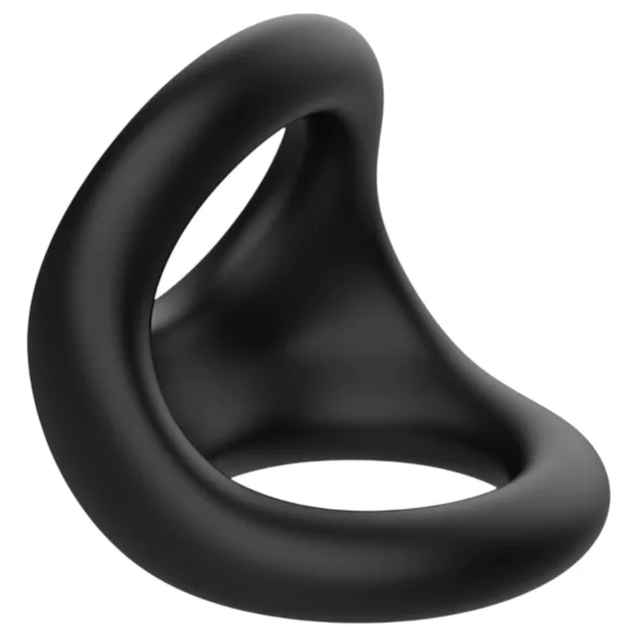 Pulselock Taur - anillo contorneado para pene y testículos (negro)