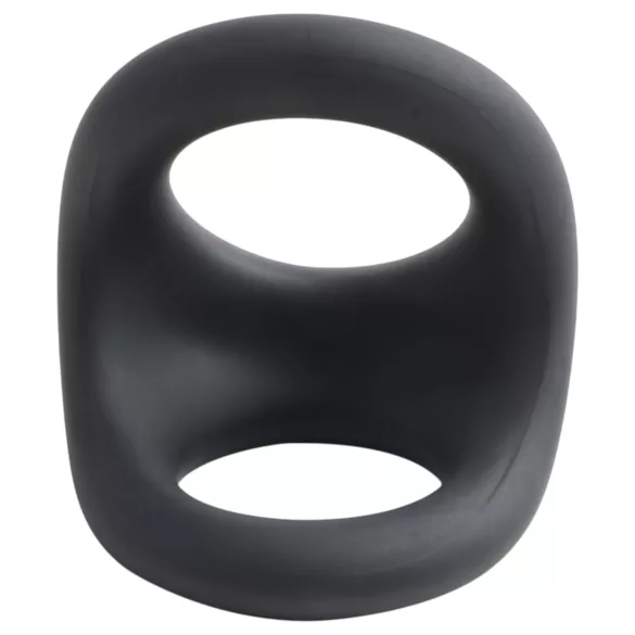 Pulselock Taur - anillo contorneado para pene y testículos (negro)