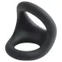 Pulselock Taur - anillo contorneado para pene y testículos (negro)