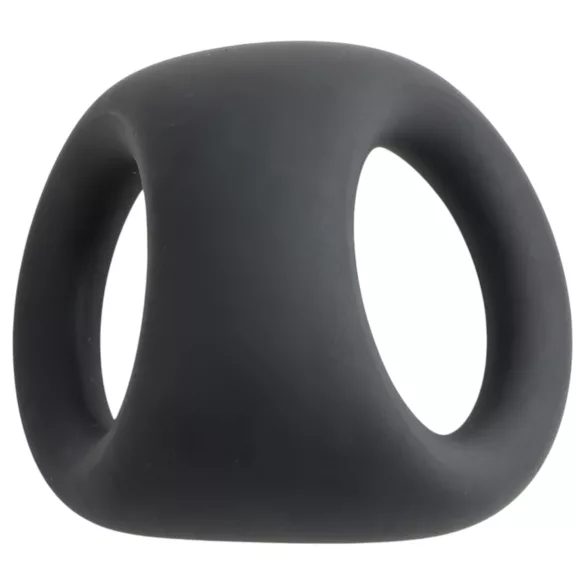 Pulselock Taur - anillo contorneado para pene y testículos (negro)
