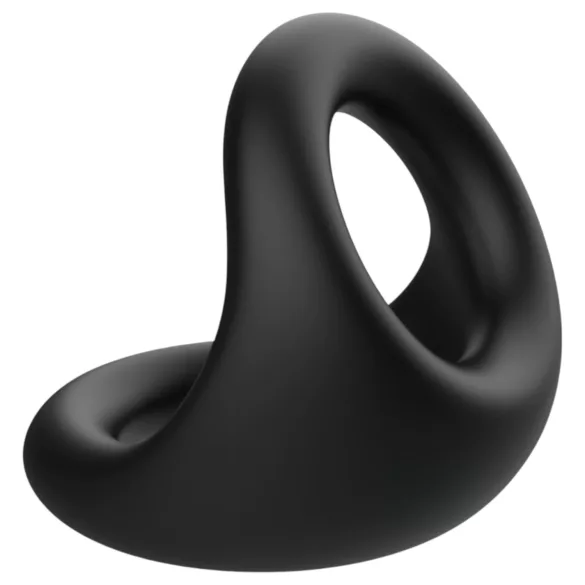 Pulselock Taur - anillo contorneado para pene y testículos (negro)