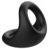 Pulselock Taur - anillo contorneado para pene y testículos (negro)