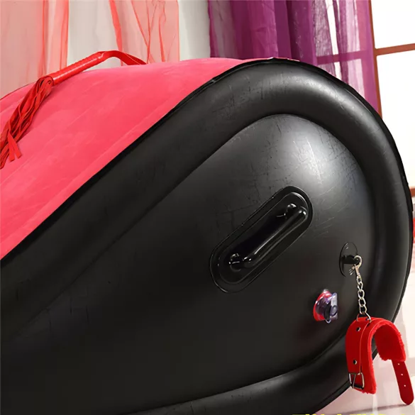 Magic Pillow - Mueble sexual hinchable BDSM - con esposas - grande rojo