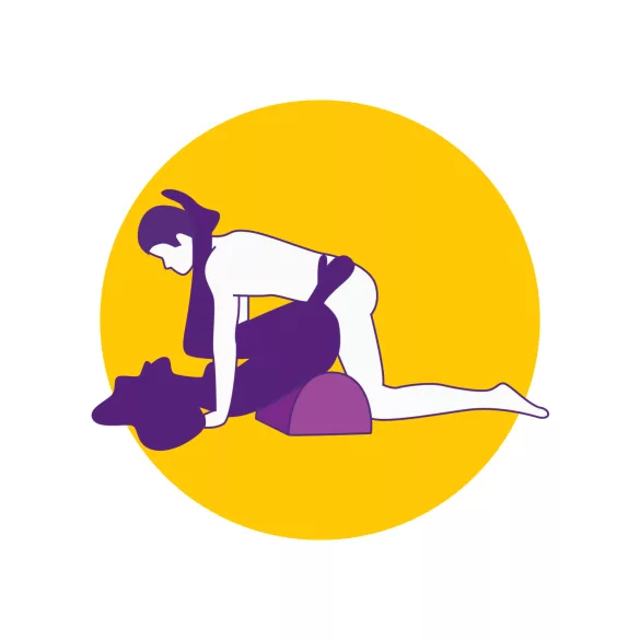 Almohada Mágica Desirel - Cojín sexual hinchable con soporte para dildo (lila)