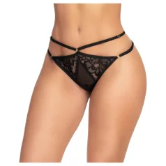 Mapalé - braga abierta con tiras y estampado - negro