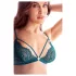 Mapalé - conjunto lencería sujetador y tanga floral encaje verde - L/XL