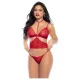 Mapalé - Conjunto rojo de sujetador en 3 piezas