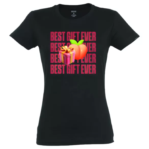 Best Gift Ever - camiseta mujer - algodón - negro - XL