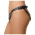 ZADO - bragas negras de cuero para dildo con arnés BDSM (tallas S-L)