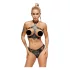 ZADO - conjunto de cuero con braguita ajustable (negro) - L/XL