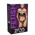 ZADO - conjunto de cuero con braguita ajustable (negro) - L/XL