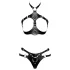 ZADO - conjunto de cuero con braguita ajustable (negro) - L/XL